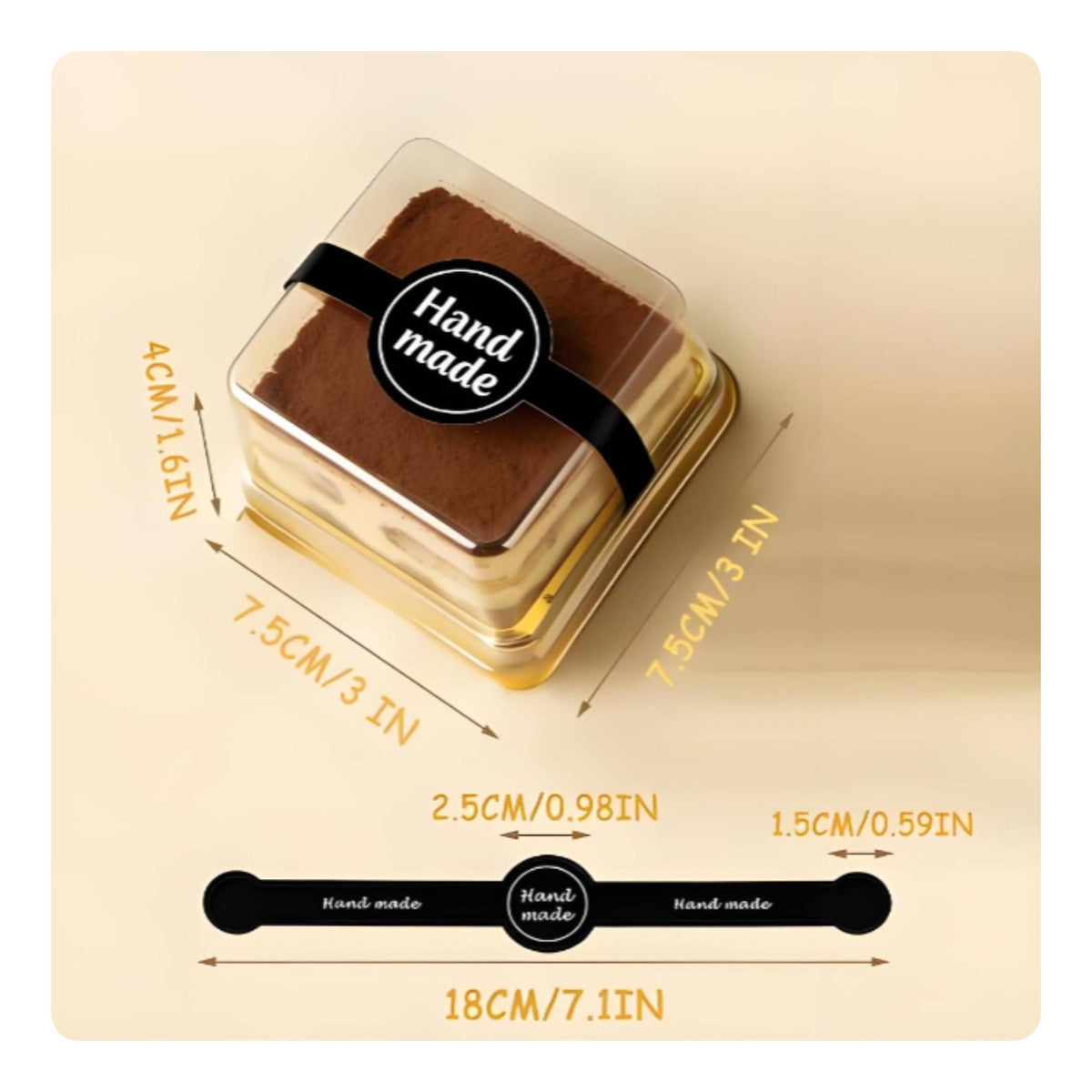 50 Pieces Mini Cake Box Gold Base Mooncake Dome Box Stackable Design for Wedding
