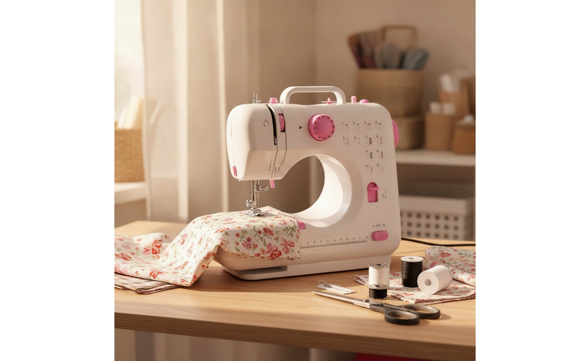 Electric Mini Sewing Machine Beginner-Friendly Portable Sewing Machine with Foot Pedal Easy to Use Appliance Multi-Stitch for Small Areas
