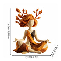 Seated Meditation Figurine Calm Resin Sculpture Artistic for Desk, Shelf
