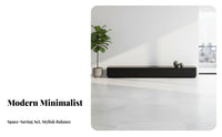 Modern Minimalist design Media Console with Nesting Tables Sintered Stone Top media Center Black Finish Household Furniture Small Apartment Solution for Homeowners, Design aficionados, Living Room, Studio Apartments