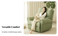 Electric Massage Rocking Chair Rocking Motion Single Sofa Storage Pocket Universal Serial Bus Port Charging Port for Seniors