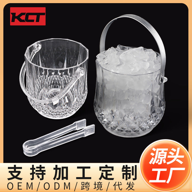 Acrylic PC Diamond Ice Bucket for Wine, Champagne, and Beer