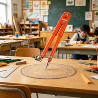 Woodworking Compass Clamp Holder Circle Marking Tool Uses Standard Pencil
