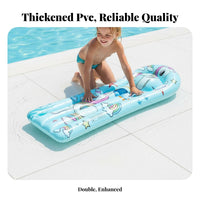 Easy to Inflate Kids Inflatable Surfboard Child Safe Inflatable Body Board Portable for Beginners, Beach