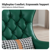 Highrear Side Panel Chair Nordic Aesthetic Upholstered Tallreared Armchair Chair Modern Minimalist Thickly Cushioned