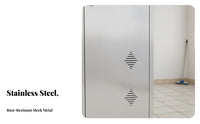 Rust-Proof Stainless Steel Cleaning Cabinet Long-Lasting Mop and Broom Storage Cabinet Metal Utility Locker Easy to Clean for Office Managers, Workshop Owners, Balcony, Laundry Room, Basement, School