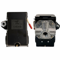 Red Handle Air Compressor Pressure Switch 90-125 PSI 4 Port Pressure Control Switch Pneumatic Component