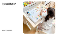 Bean-ShapedShaped Toddler Table Childwelcoming Design Toddler Desk and Seating Set
