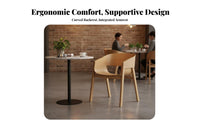 Wooden Chair with Woven Seat Nordic aesthetic Armchair Modern Minimalist adaptable Use for Homeowners, Kitchen