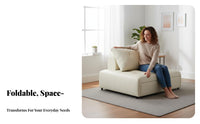 Pull-Extendable Sleeper Armchair Foldable Pull-Extendable Armchair Bed Space-Saving Easy Assembly for Students, Adults