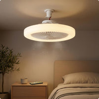 Ceiling Fan Lamp White Wireless Control Ceiling Fan Light E27 Base