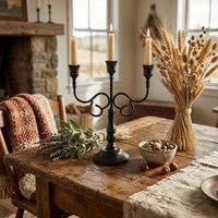 Vintage Iron Candle Holder for Wedding and Christmas Decor