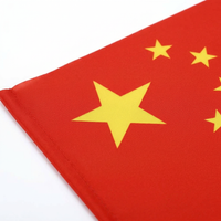 China Table Flag 4'' x 6'' with Stand, Mini Desk Flag Rectangular with Base, Polyester Mini Desk Flag Chinese Office Decoration
