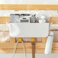 Bedside Hanging Storage Basket Divided Compartments Bed Rail Storage