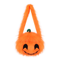Halloween Plush Pumpkin Head Bag for Trick or Treat Party