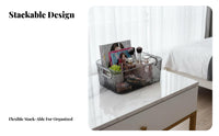 Rectangular Acrylic organizer Transparent Design Clear Container accessible-top-topped Top for Women
