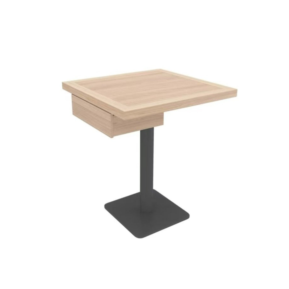 Restaurant Table with Chairs and Drawer Sintered Stone surface cafeteria Furniture Modern utilitarian Design Padded Seats