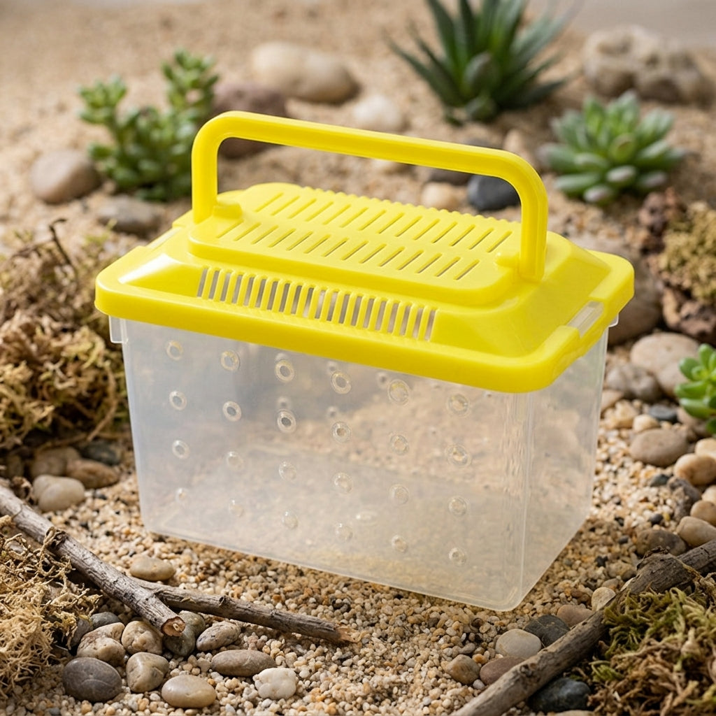 Small Animal Carrier, Portable Hamster Carrier for Guinea Pig Rat, Compact Pet Carrier, Turtle Carrier Box for Travel and Observation Use