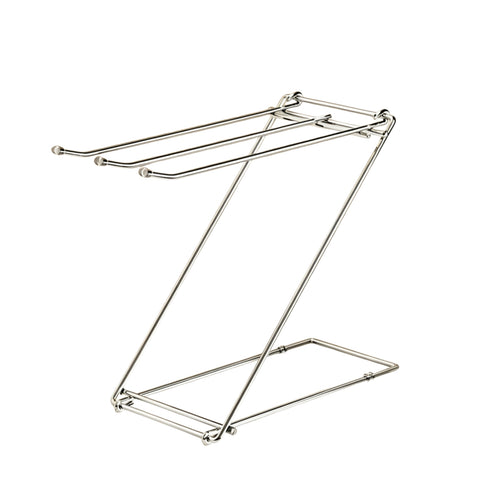 Countertop Rack with Three Rods Foldable Dishcloth Drying Rack Stainless Steel