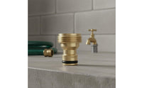 Brass Quick Connector Long-Lasting Car Wash Hose Nozzle Adapter Leak-Proof Sink Faucet Hose Adapter Universal Fit for Gardening, Laundry
