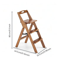 Step Stool with Backrest Foldable Folding Step Stool Multiversatile Furniture for Kitchen, Home Library
