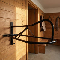 Wall Mounted Saddle Rack Coating Black Metal Saddle Rack Heavy Duty