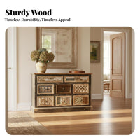 3-Drawer 2-Door Accent Chest timeless Design Storage Cabinet Vintage design Floor-Standing for Homeowners, Entryway, Living Room