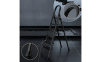 Foldable Step Ladder with Handrails Anti-Slip Folding Step Ladder Stable Lightweight for Kitchen, Apartment