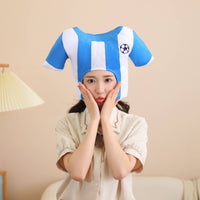Lightweight Soccer Jersey Headwear Oversized Jersey Hat Novelty Soft Hat Funny for Partygoers