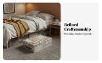 Flat Storage container with casters Stackable Underbed Container Wheeled Design