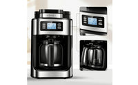 Digital Drip Coffee Maker Countertop Coffee Maker with Glass Carafe Compact Appliance 1.5L for Office Workers, Kitchen, Break Room