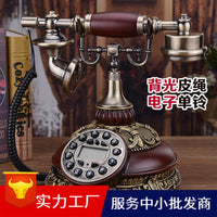 Antique European Style Solid Wood Telephone, Retro Fashion Creative American Home Landline, Chinese Classical Desk Phone, US Standard