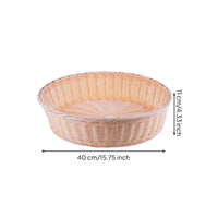 Basket Base Natural Shallow Woven Basket Low-Height for Buffet