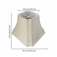 Square Lamp Shade Top Hole Opening Linen Lamp Shade Heritage Continental Design