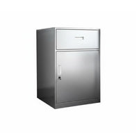 Stainless Steel Filing Cabinet Lockable Crafted Metal File Cabinet with Lock High-Capacity Locking Office File Drawer Unit for Administrators