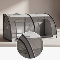 Pets Travel Dog Crates with Waste Tray Breathable Foldable Dog Crates Secure Car Kennel for Camping
