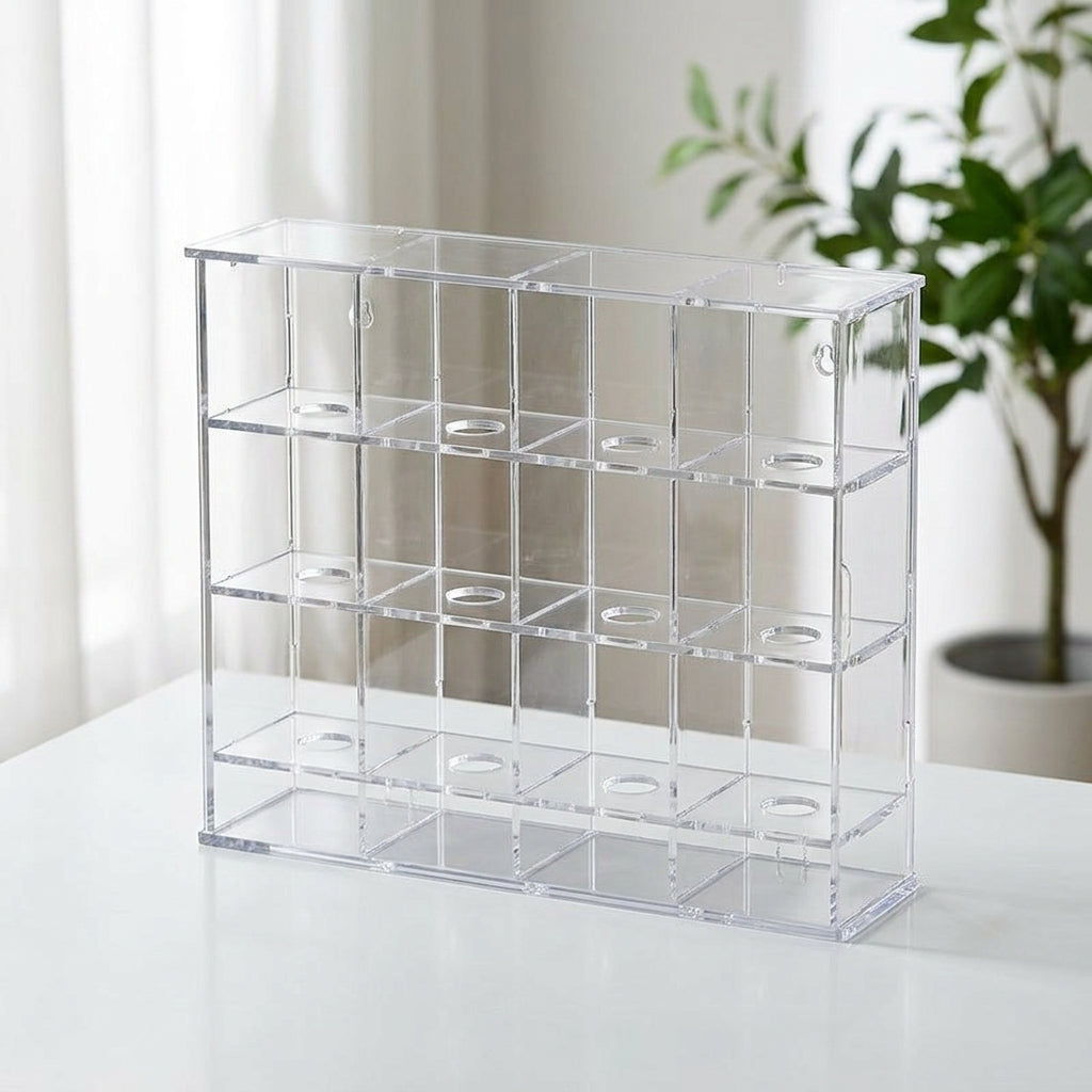Acrylic Wall-Mount Baseball Display Case with Clear Dustproof Lid