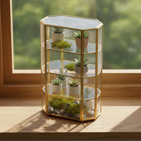 Geometric Glass Cabinet Decorative Glass Display Cabinet European-Style Home Furniture