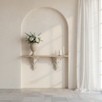 Corbel Shelf Vintage Shelf with Corbels Distressed for Entryway, Hallway