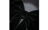 Gothic Winged Bow Oversized Velvet Bow with Tails Easy-to-Install Tree Topper Festive for Goths, Halloween Party