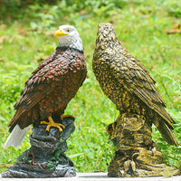 Lifelike Eagle Figurine Bronze Color Resin Craft Home Decor