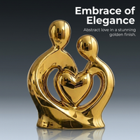 Couple Statue Abstract Sculpture for Home Decor, Romantic Couple Hugging Ceramic Figurine, Modern Mi - Image 2