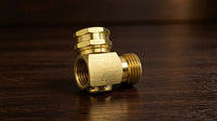 90 Degree Solid Brass Garden Hose Swivel Elbow Connector