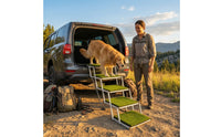Foldable Pet Car Ramp Non-Slip 5 Steps Dog Stairs Compact Foldable Dog Steps for Dogs, Travel