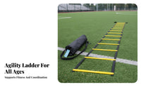 11 Pieces Multifunctional Agility Ladder Multi-Use Design Footwork Training Ladder Sturdy Speed Training Hurdles Portable for Children, Athletes, Outdoor