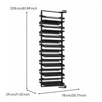 Rotating Shoe Rack Space Saving Closet Shoe Storage Rack Large Capacity Multi-Tier Storage Shelf for Adults, Renters, Dressing Room, Bedroom, Entryway