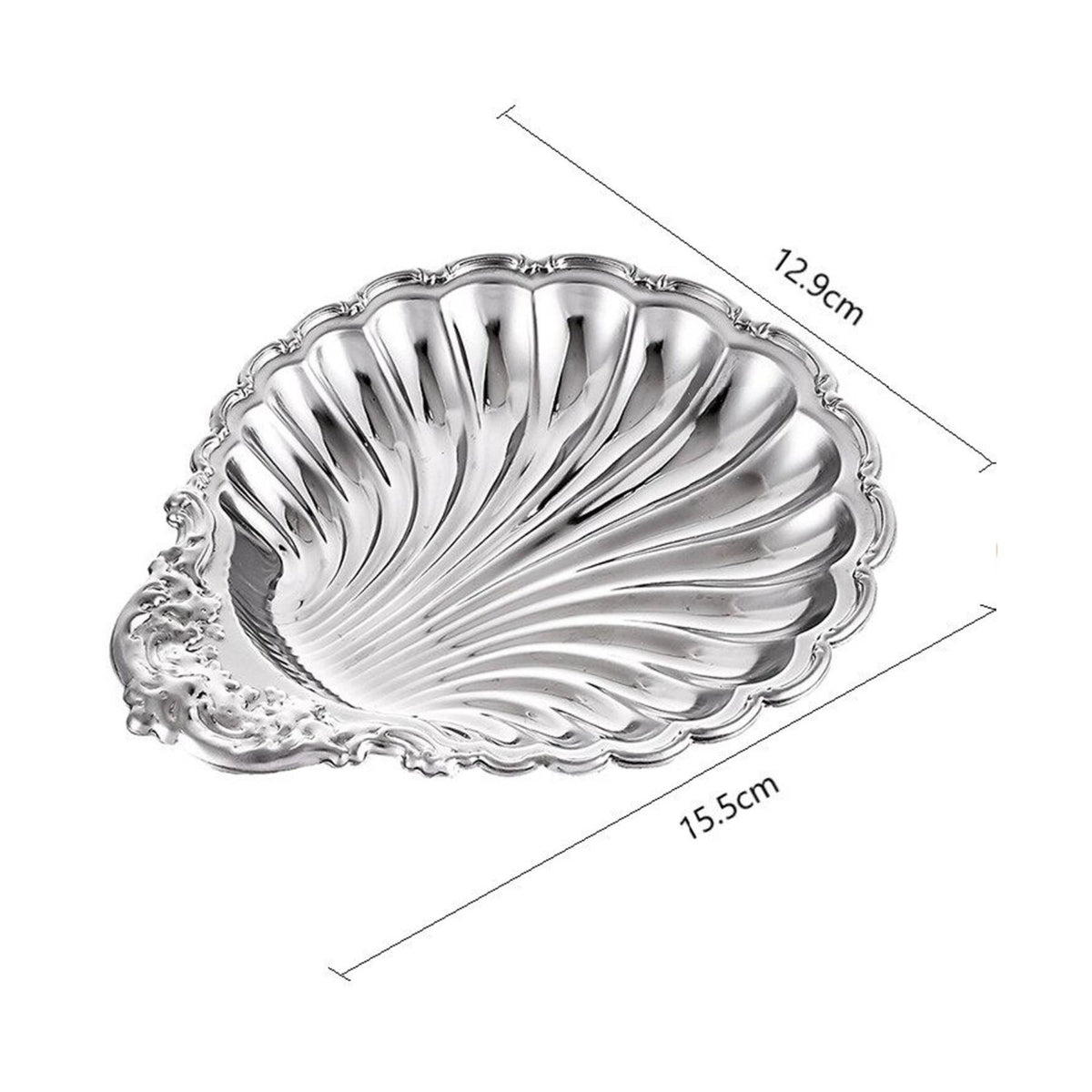 Shell Bowl Decorative Design Shell-Shaped Snack Plate Mirror Finish