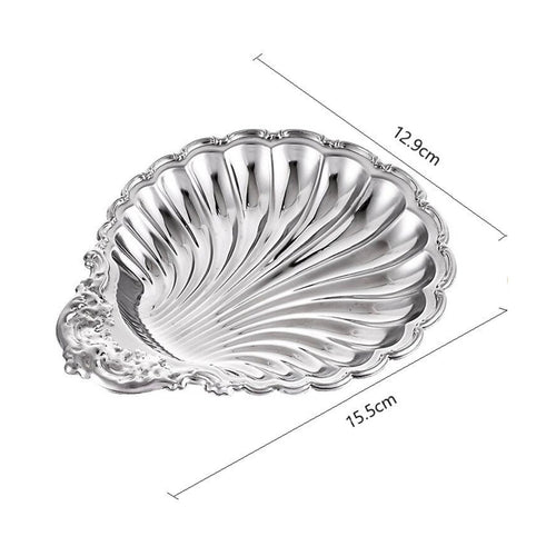 Shell Bowl Decorative Design Shell-Shaped Snack Plate Mirror Finish
