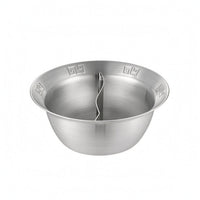 Split Hot Pot With Two Broths  Smooth  Finish Divided Stainless Steel Hot Pot Even Heating for Restaurant