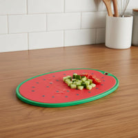 Fruit Shaped Cutting Plate Hanging Hole Slicing Block Double-Sided Novelty Food Prep Mat for Picnic, Camping, RV